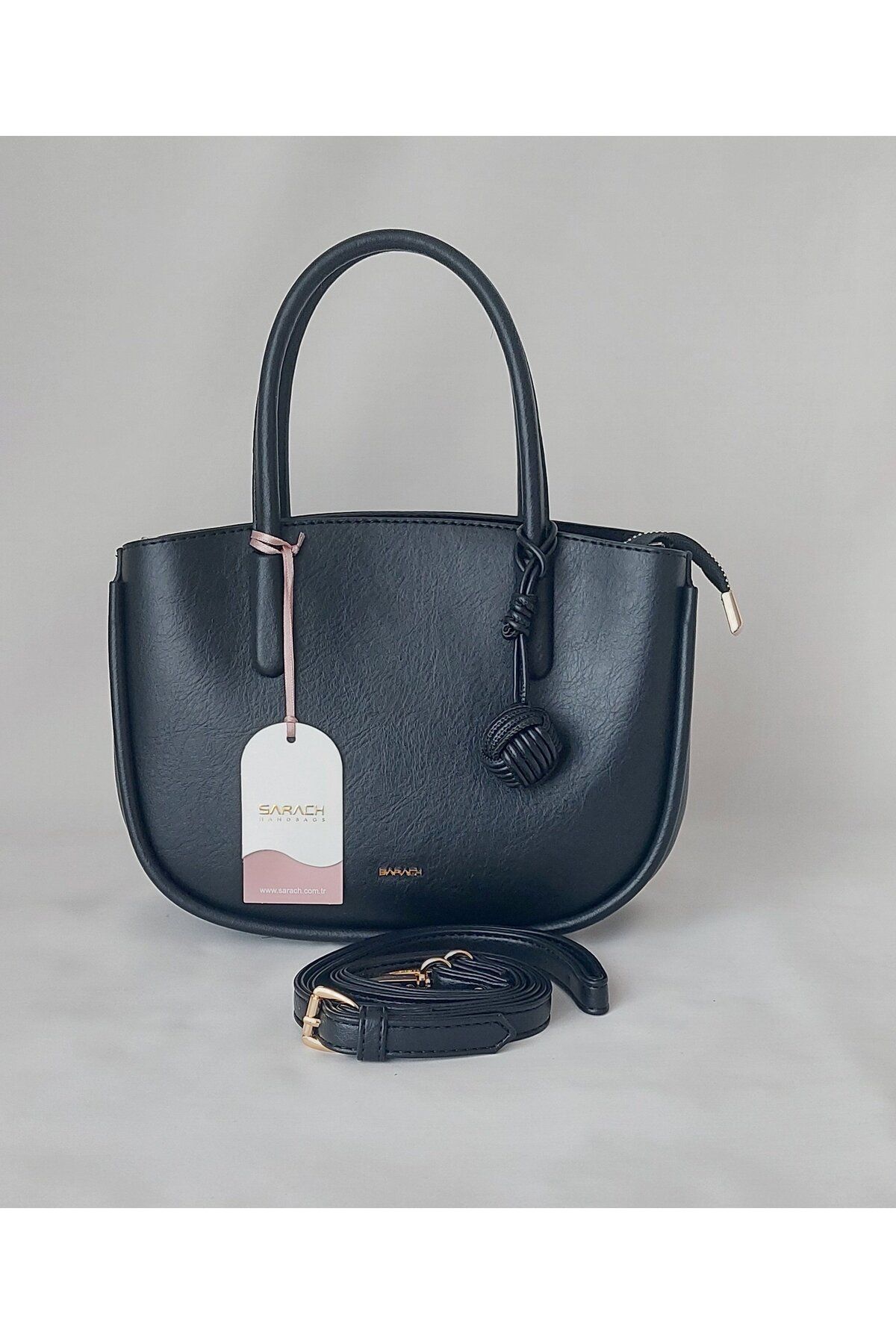 SARACH 252RB107 Model Sarach Marka Siyah Renk El ve Omuz Çantası