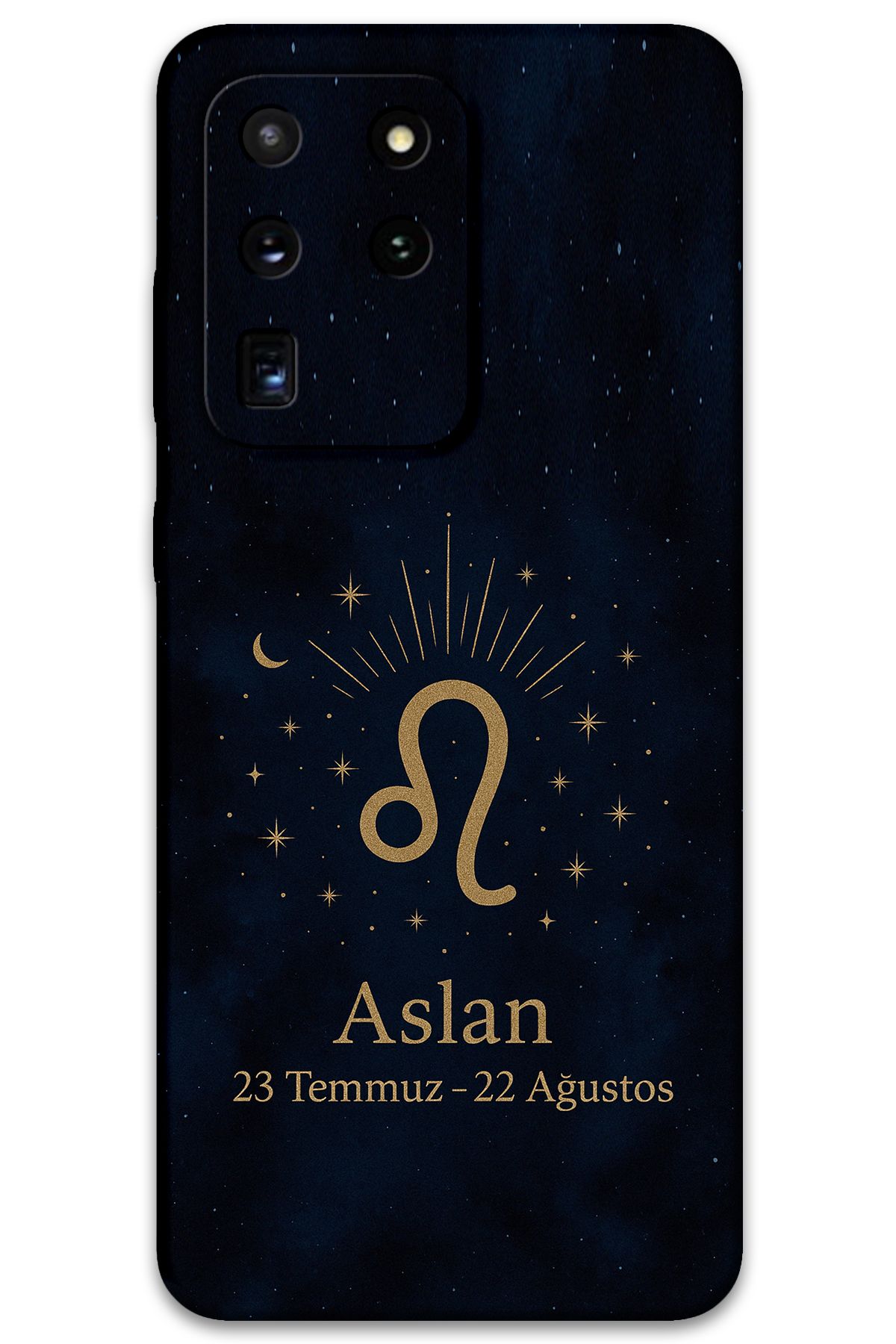 Gramaphone Galaxy S20 Ultra Uyumlu Aslan Burcu Desenli Telefon Kılıfı + Ekran Koruyucu - 5772