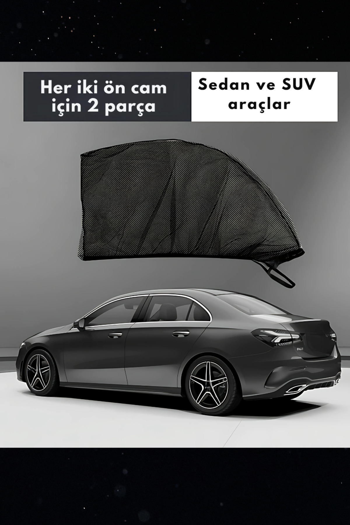 figiza Araç Ön Yan Cam Güneşlik–UV Koruma Isı ve Güneş Engelleyici Sineklik Bebek Emzirme Perdesi (2 Adet) fotoğrafı 6 (önizleme)