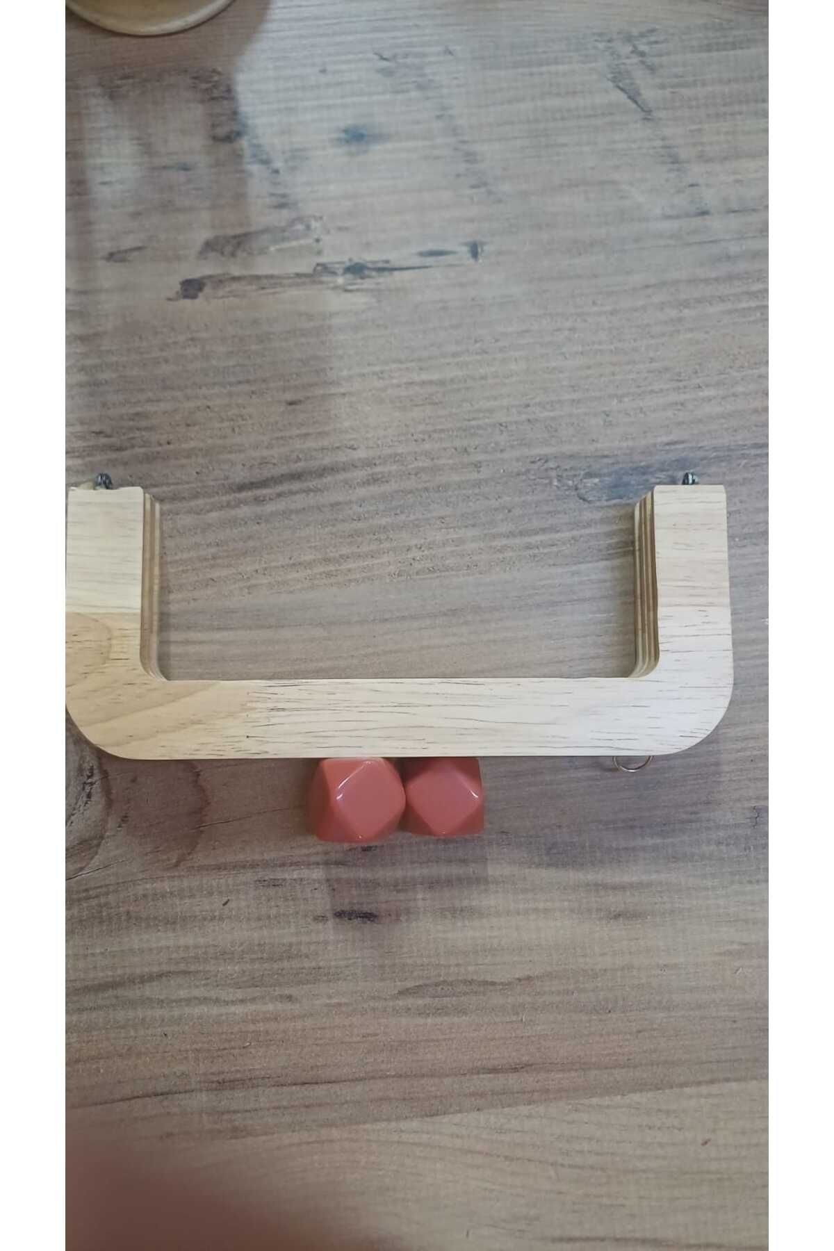 KAR KÜRESİ Çanta Aksesuar 20 Cm Açık Renk Oval Ahşap Burs Tarçın Renk Toplu