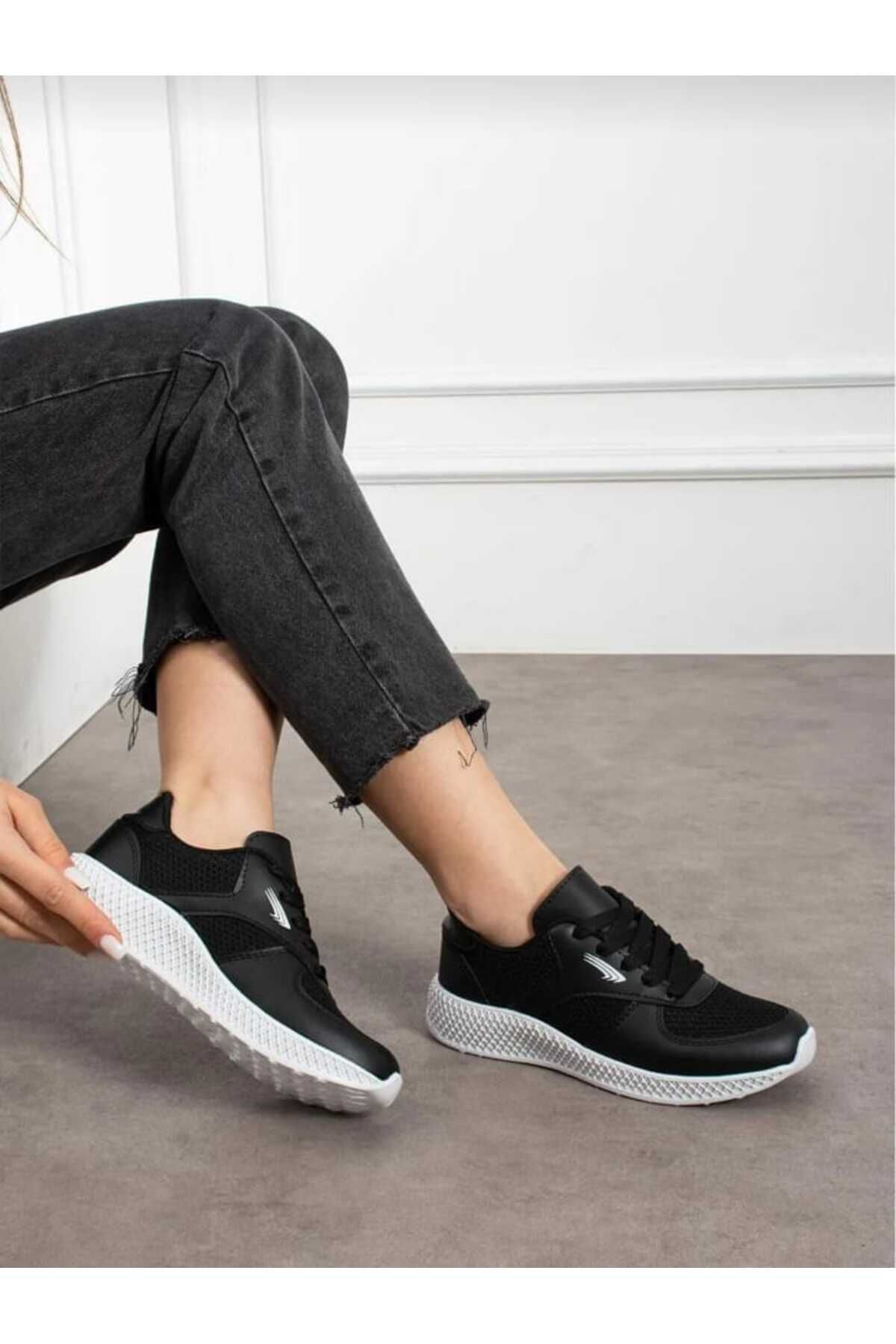 Butik KOPYA - Kadın Erkek Unisex Kalın Taban Yazlık Fileli Hafif Rahat Esnek Taban Sneaker Spor Ayakkabı