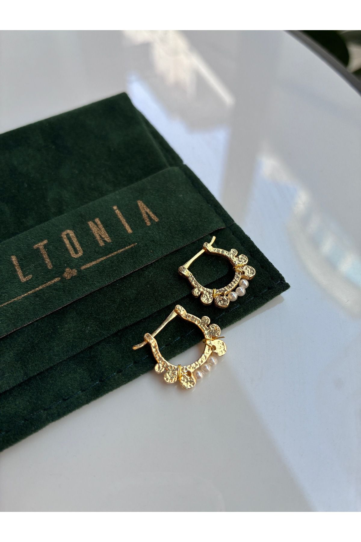 Miltonia Gerçek İnci Tasarım Vintage 925s Gümüş Küpe