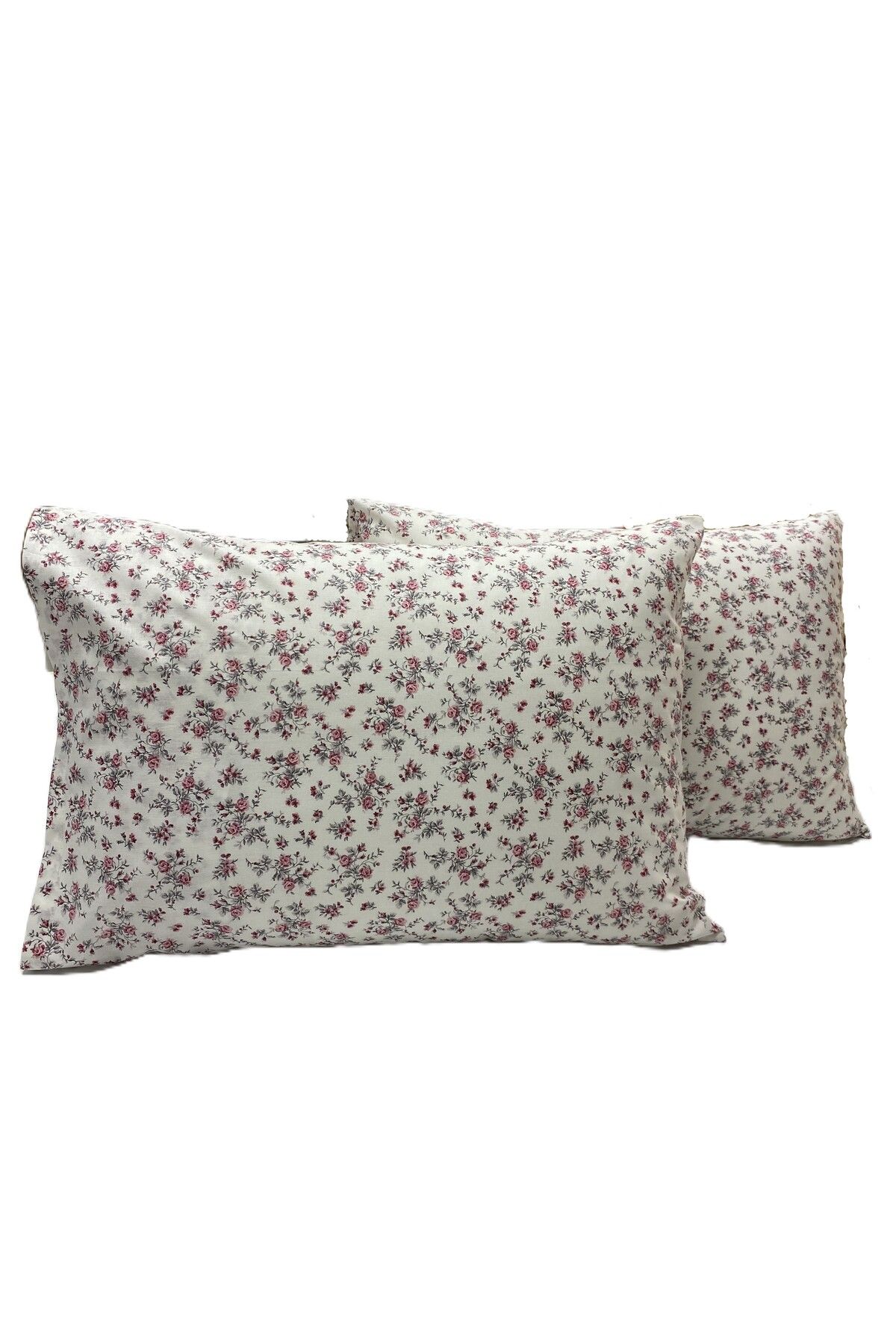 LILYUM Pamuklu Çiçek Desenli Yastık Kılıfı 2'li Paket 50x70 cm