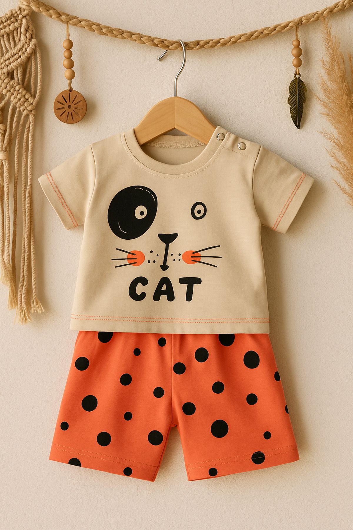 BABY SPORT CAT BASKILI ŞORTLU TAKIM