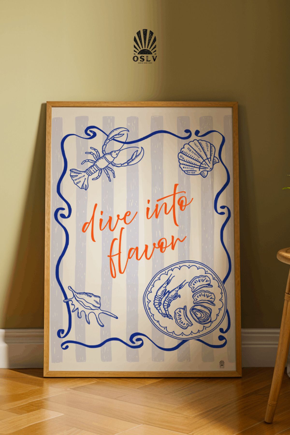 Osliva Shop Poster, Çerçevesiz Poster, Beach Poster, Duvar Tablosu, Summer Poster