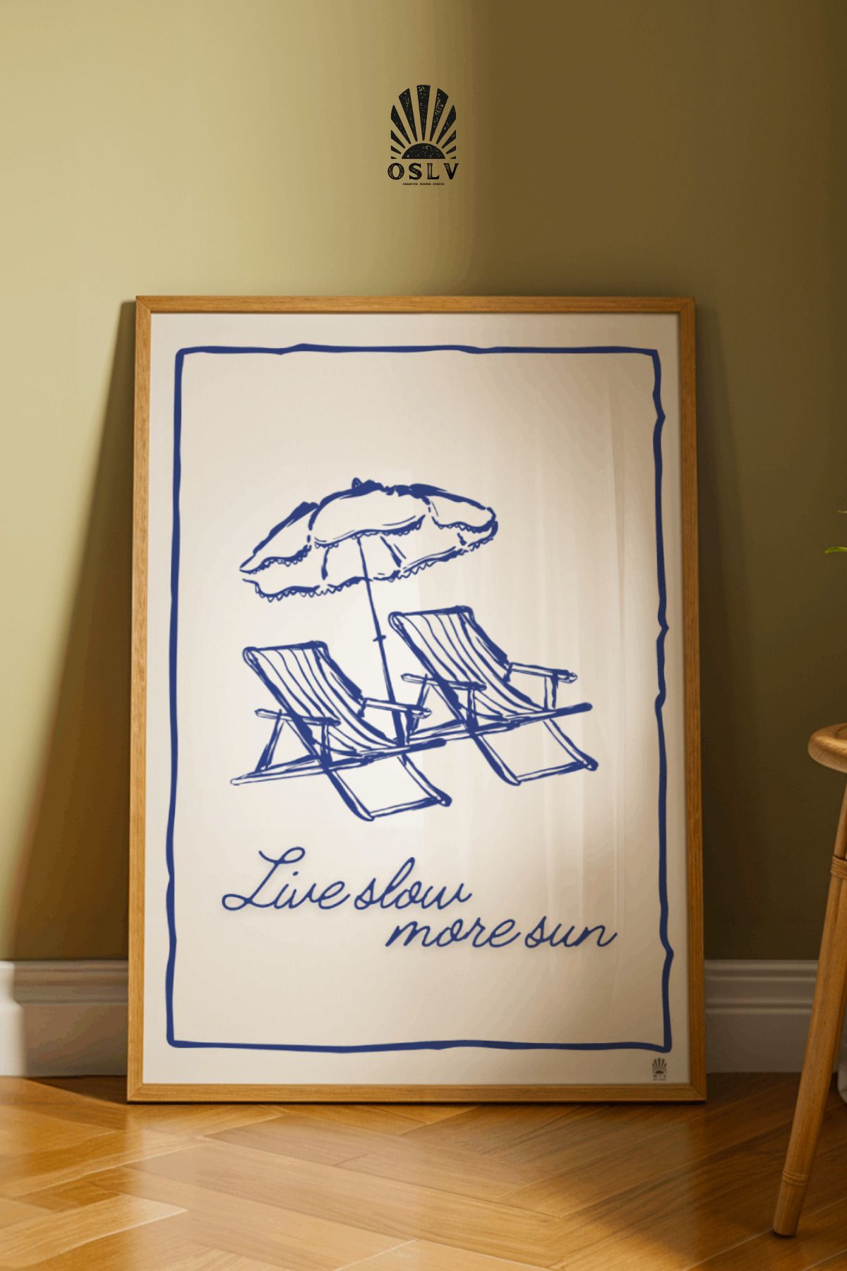Osliva Shop Poster, Çerçevesiz Poster, Beach Poster, Duvar Tablosu, Summer Poster
