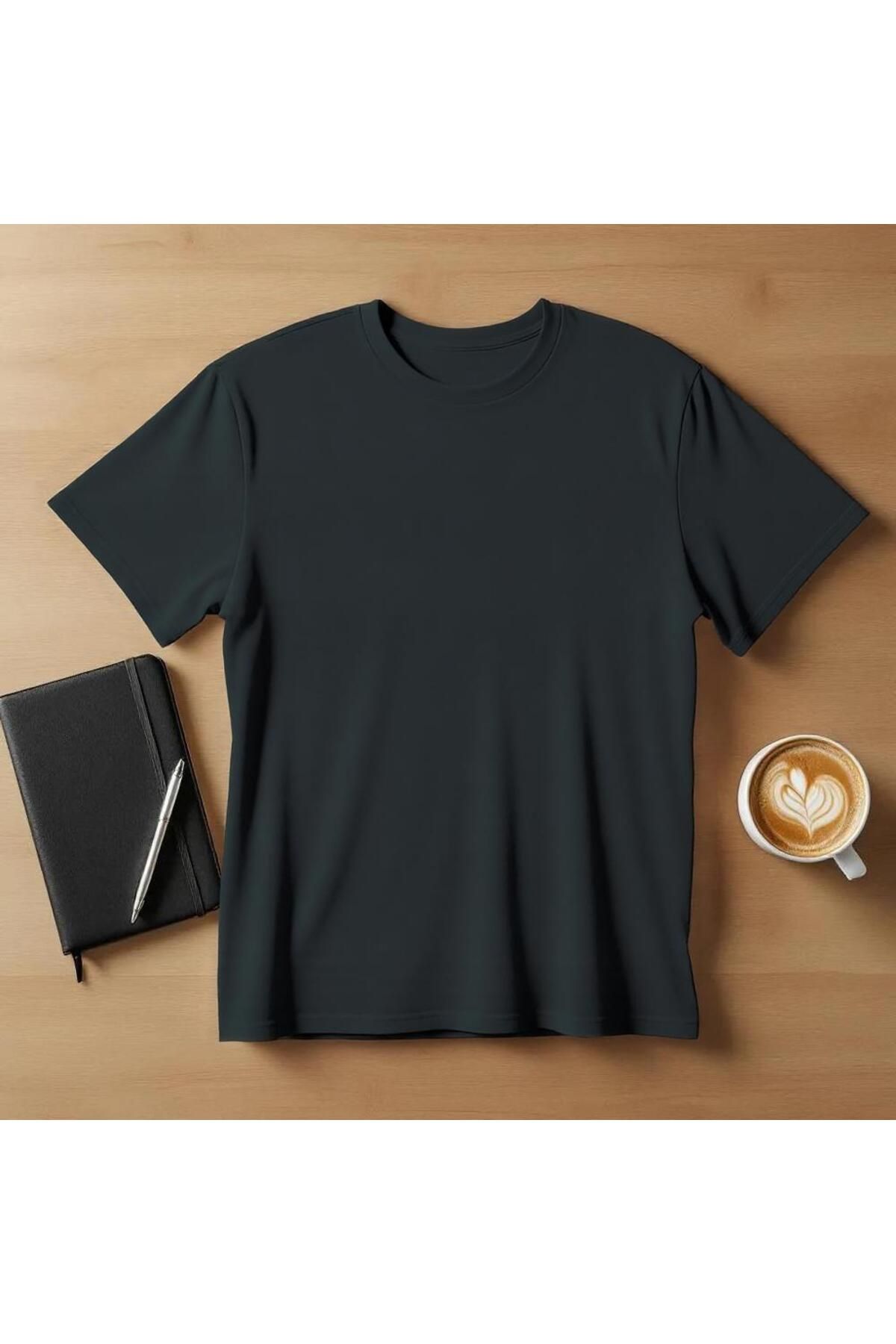 Labrion Unisex Siyah %100 Pamuk Yumuşak Dokulu T-shirt A-kalite