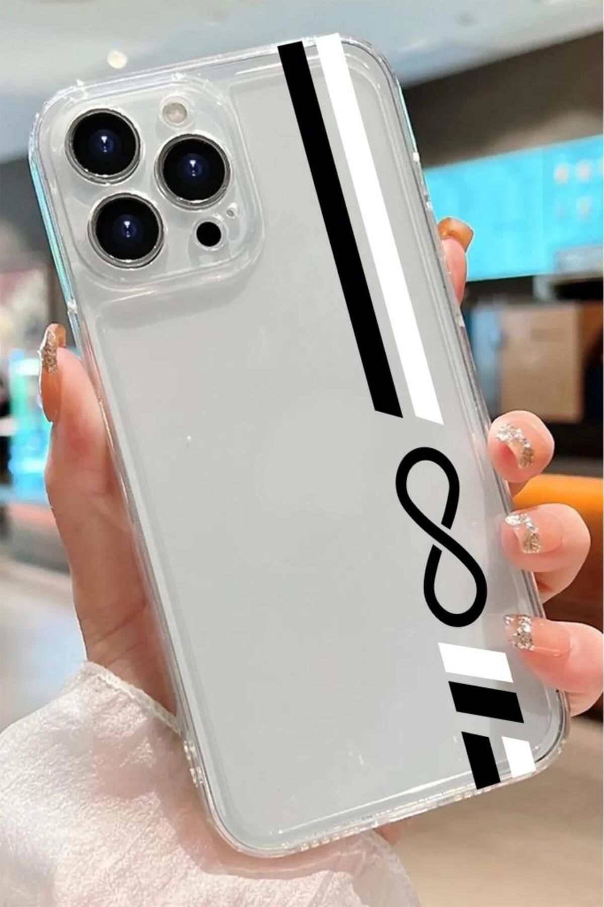 3GEN CASE İphone 15 Pro Uyumlu Sonsuzluk Temalı Şeffaf Silikon Kılıf