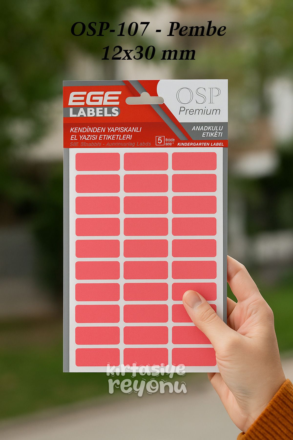 Kids Like OSP 107 12X30MM 150 ADET PEMBE ETİKET 5 TABAKA