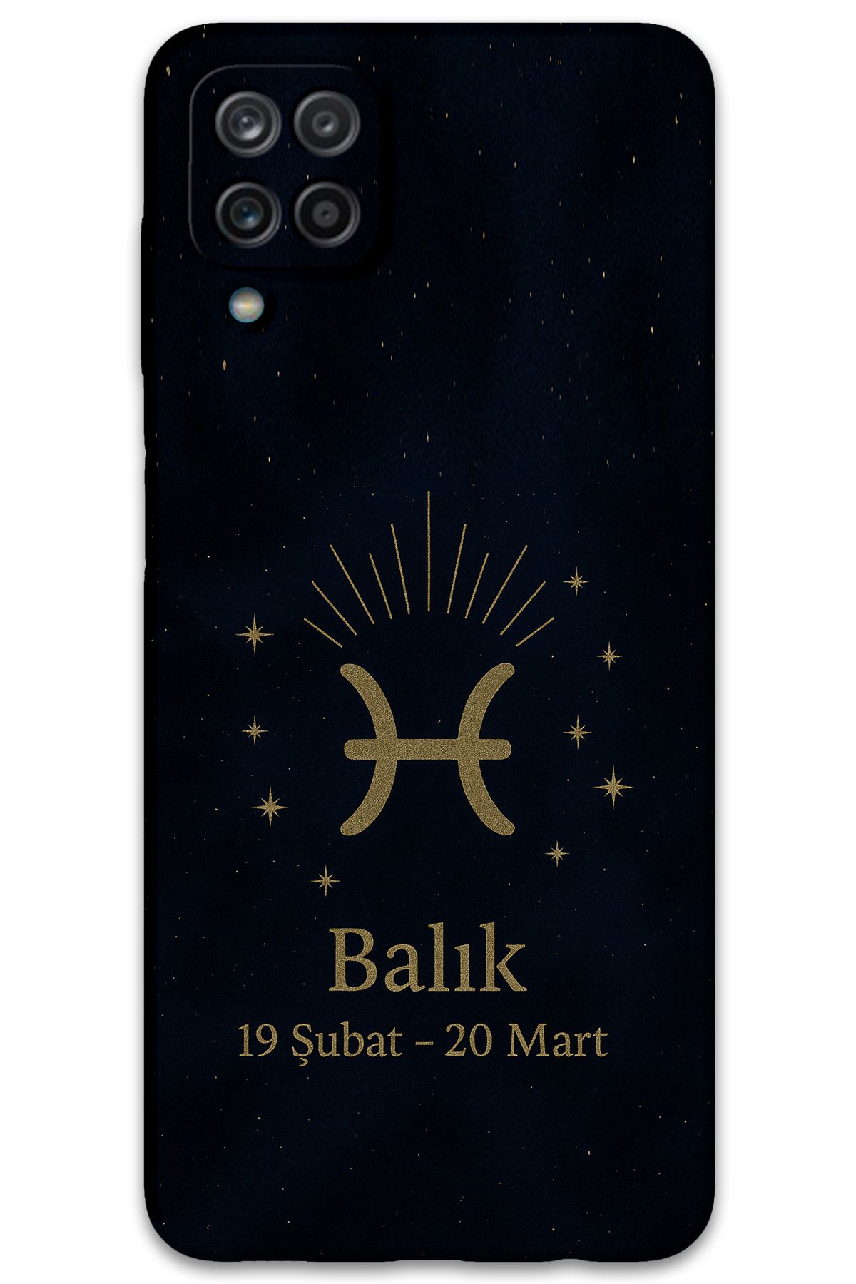 Gramaphone Galaxy A12 Uyumlu Balık Burcu Desenli Telefon Kılıfı + Ekran Koruyucu - 5779