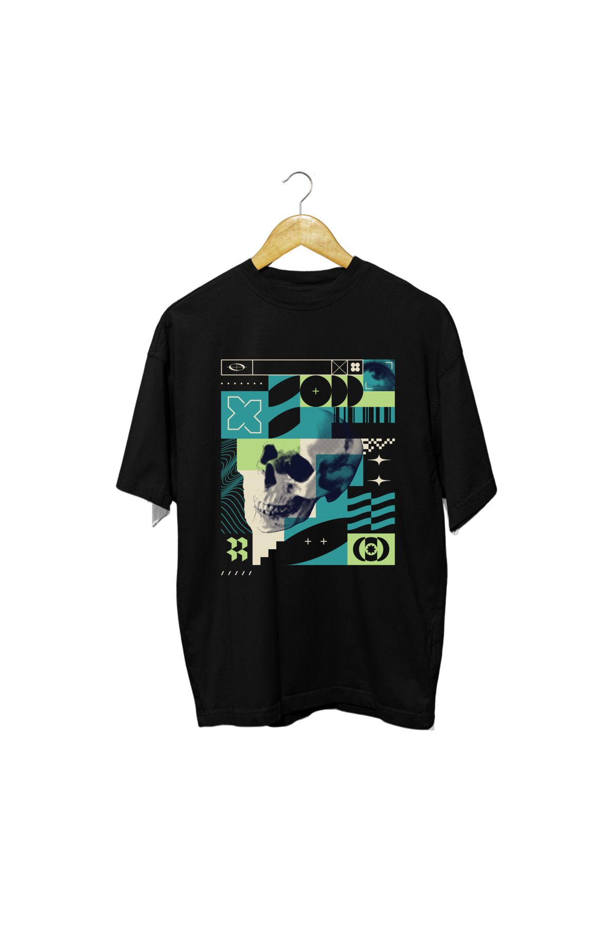 ick artwear PİKSEL KAOS BASKILI ULTRA COMFORT OVERSIZE TSHIRT – 30/1 SÜPREM PENYE