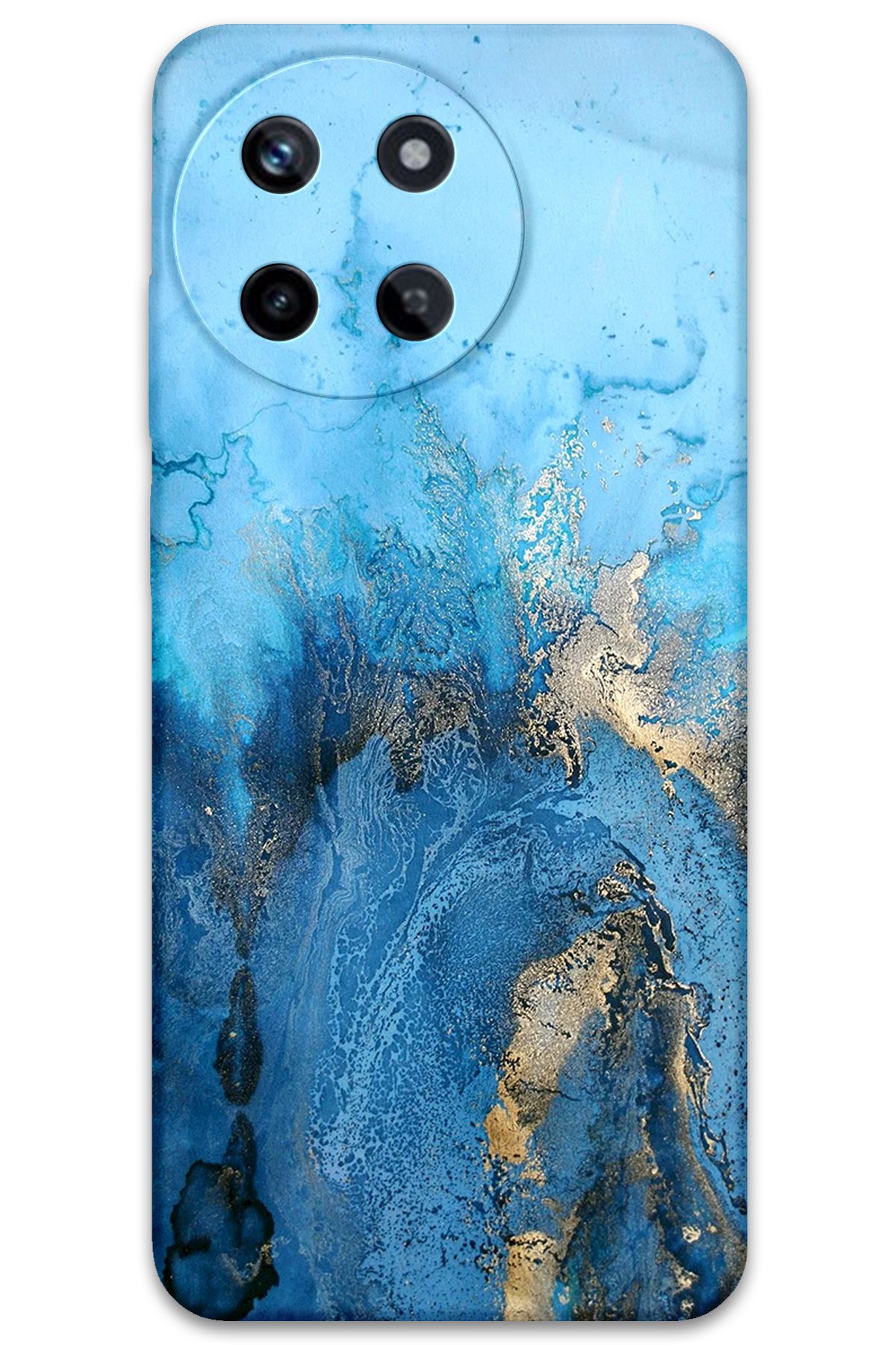 Gramaphone Realme 11 4G Uyumlu Mermer Desenli Telefon Kılıfı + Ekran Koruyucu - 5812