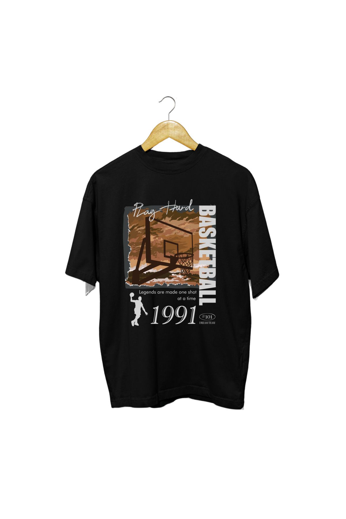 ick artwear BASKETBOL 1991 BASKILI ULTRA COMFORT OVERSIZE TSHIRT – 30/1 SÜPREM PENYE
