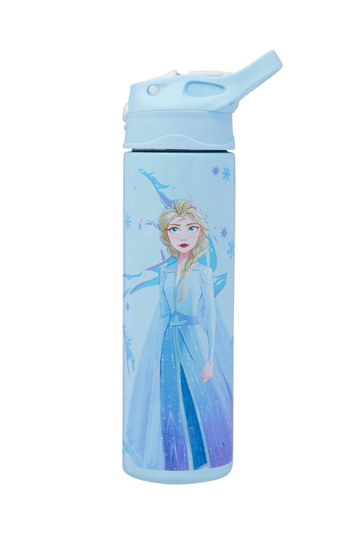 SMIGGLE Frozen Paslanmaz Çelik Bpa İçermeyen Flip İçecek Şişesi 520ML