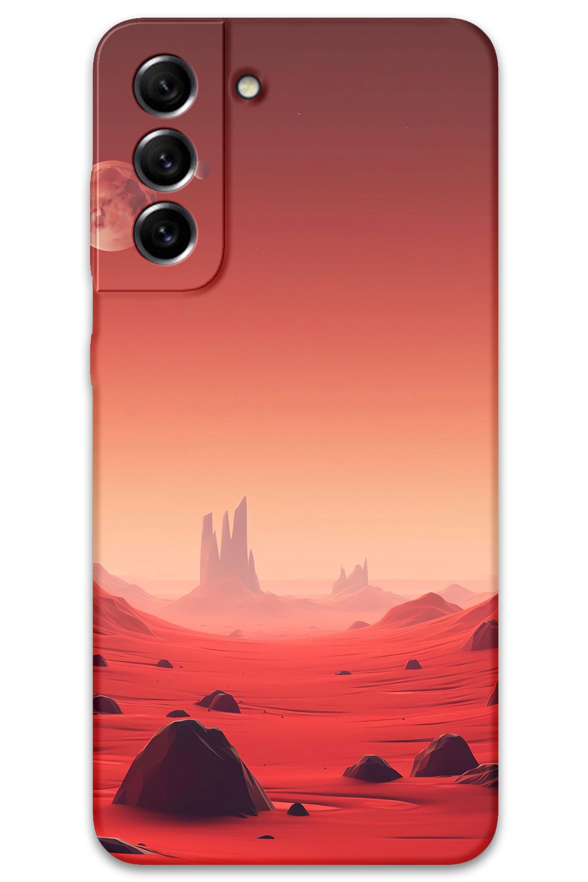 Gramaphone Galaxy S21 Plus Uyumlu Uzay Desenli Telefon Kılıfı + Ekran Koruyucu - 5859