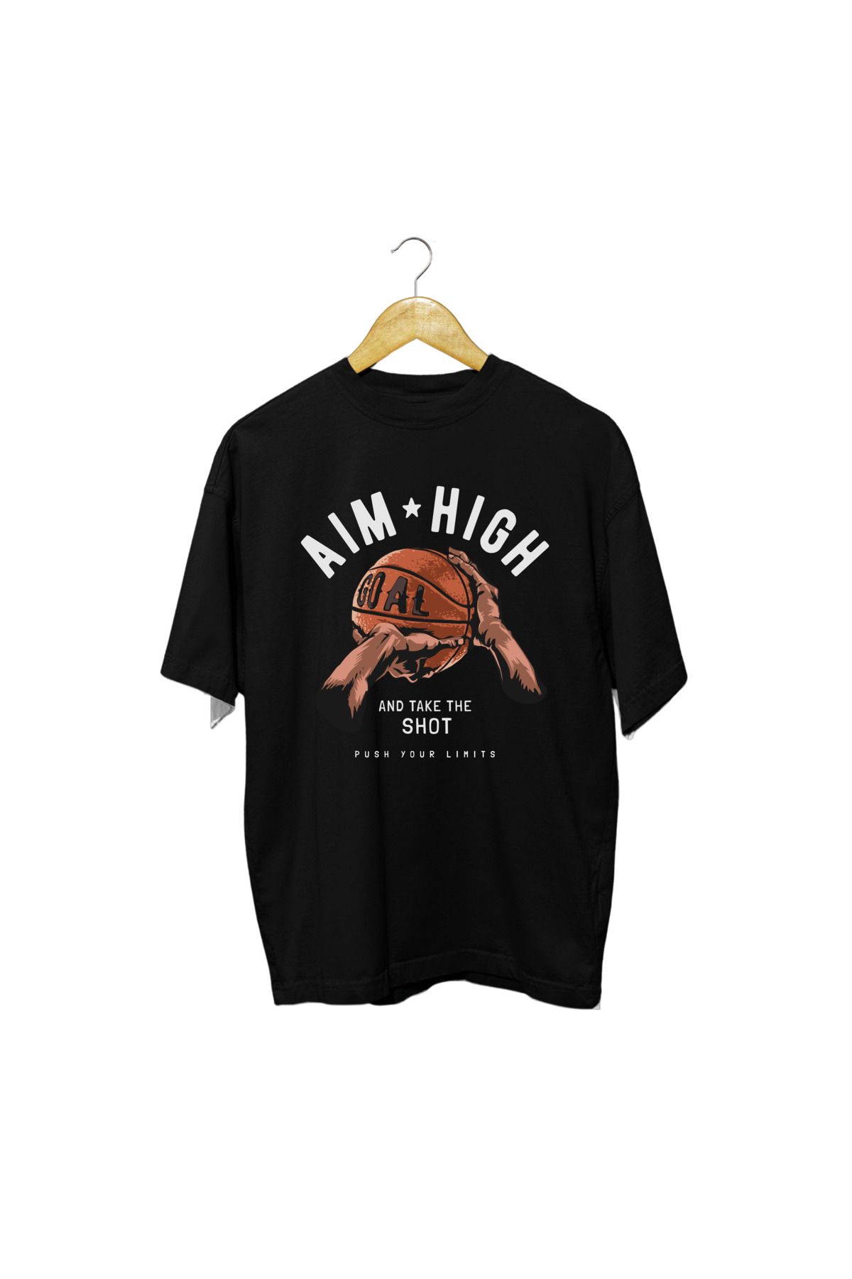 ick artwear AIM HIGH BASKETBOL BASKILI ULTRA COMFORT OVERSIZE TSHIRT – 30/1 SÜPREM PENYE