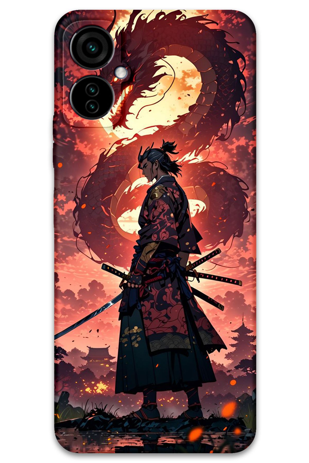 Gramaphone Tecno Camon 19 Neo Uyumlu Anime Desenli Telefon Kılıfı + Ekran Koruyucu - 5751