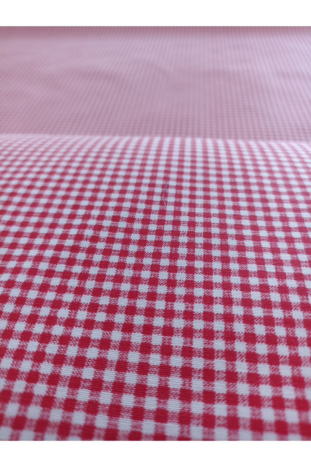 ida design store Kırmızı Beyaz Pötikareli %100 Pamuk Poplin kumaş 100*240