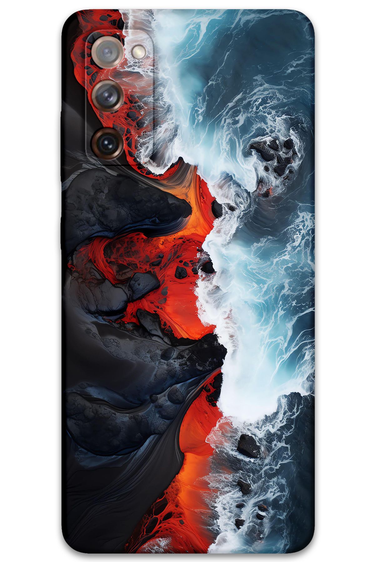 Gramaphone Galaxy S20 FE Uyumlu Mermer Desenli Telefon Kılıfı + Ekran Koruyucu - 5811
