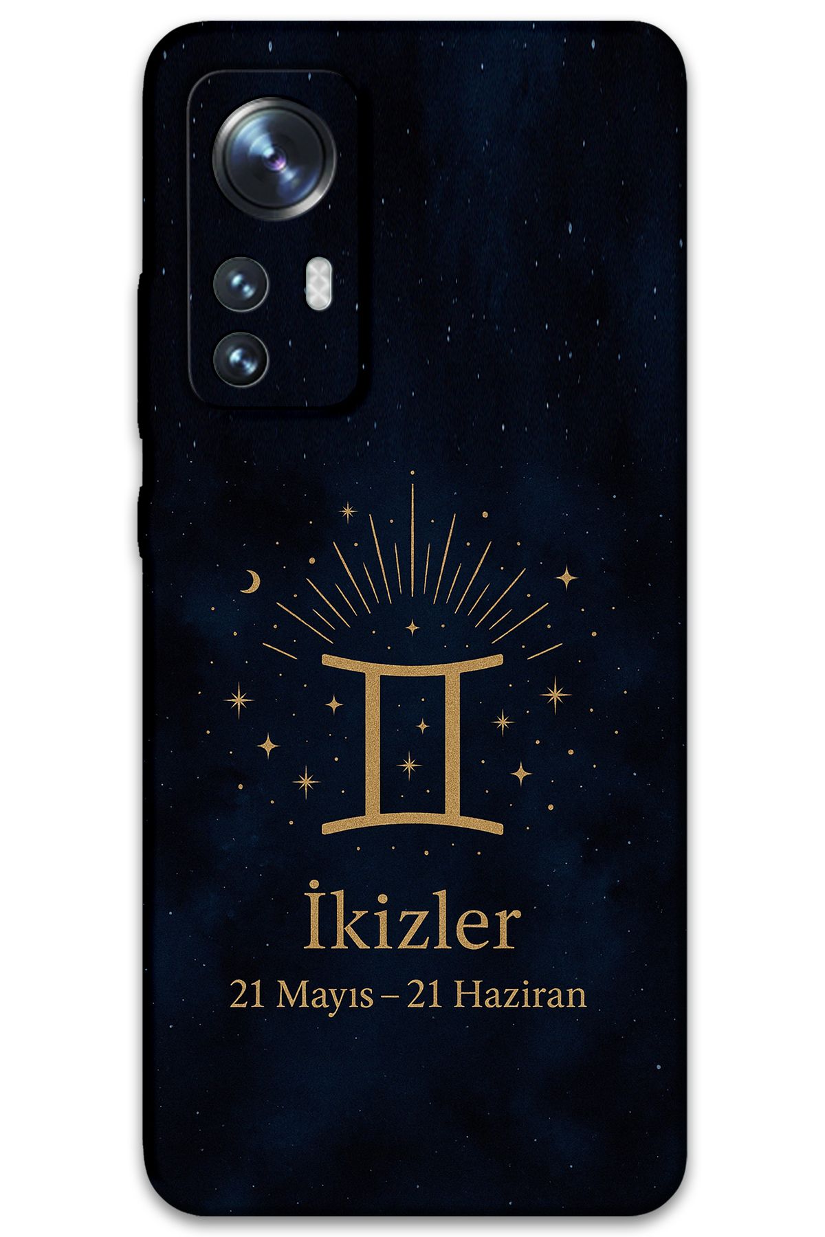 Gramaphone Xiaomi Mi 12 Pro Uyumlu İkizler Burcu Desenli Telefon Kılıfı + Ekran Koruyucu - 5770