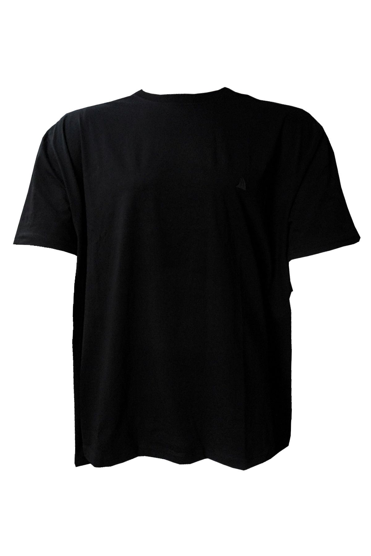 Wooppo - Büyük Beden - Bisiklet Yaka Erkek - T-Shirt Siyah