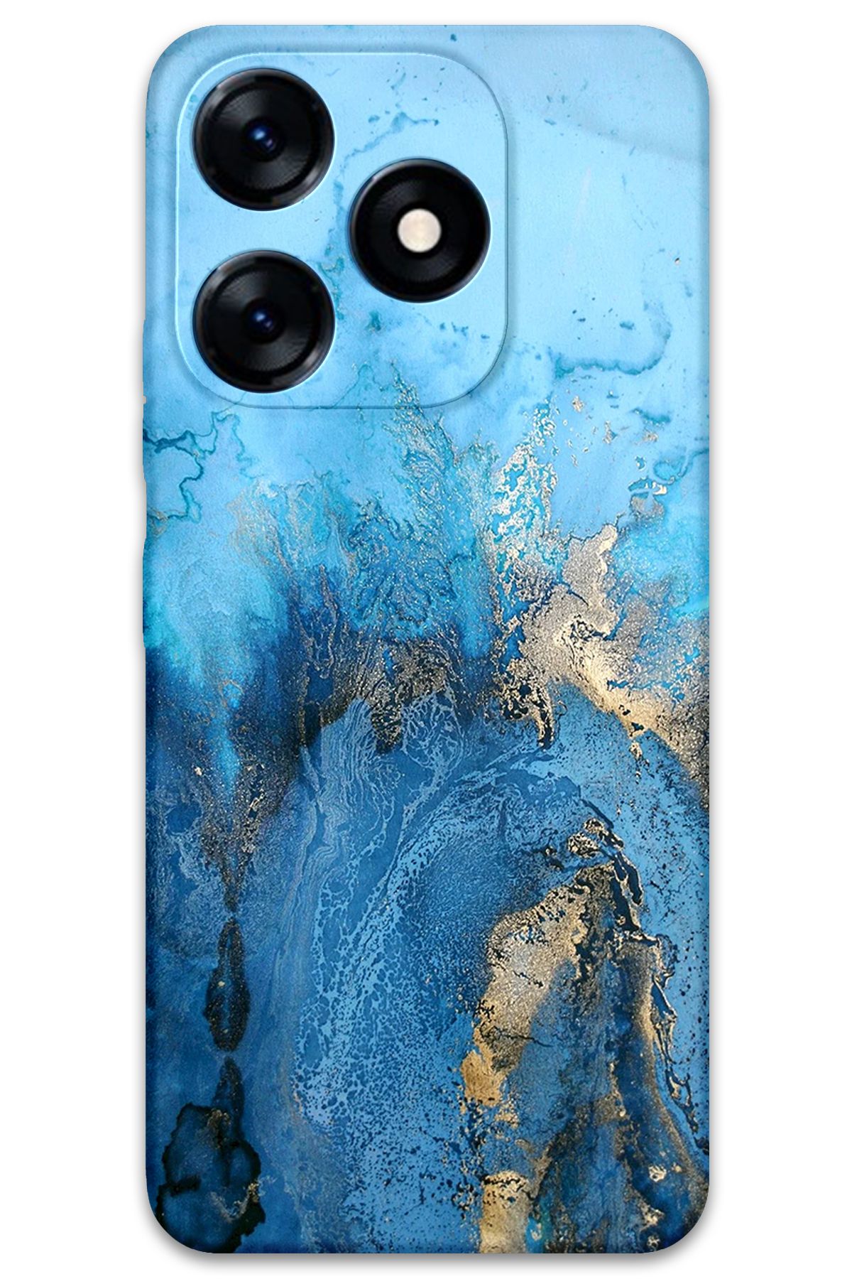 Gramaphone Tecno Spark 20c Uyumlu Mermer Desenli Telefon Kılıfı + Ekran Koruyucu - 5812