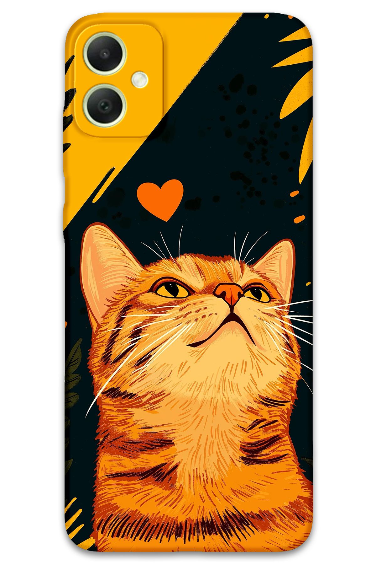 Gramaphone Galaxy A04e Uyumlu Kedi Desenli Telefon Kılıfı + Ekran Koruyucu - 5783