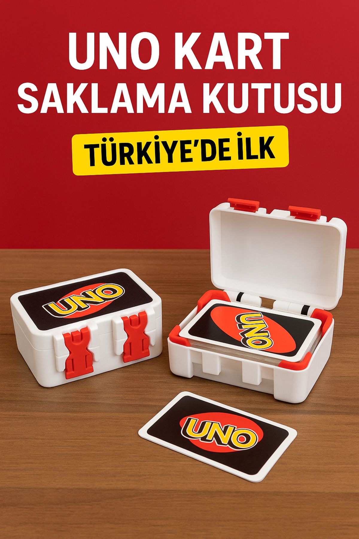 Kids Like UNO Kart ve Saklama Kutusu – Kapaklı & Kilitli Model