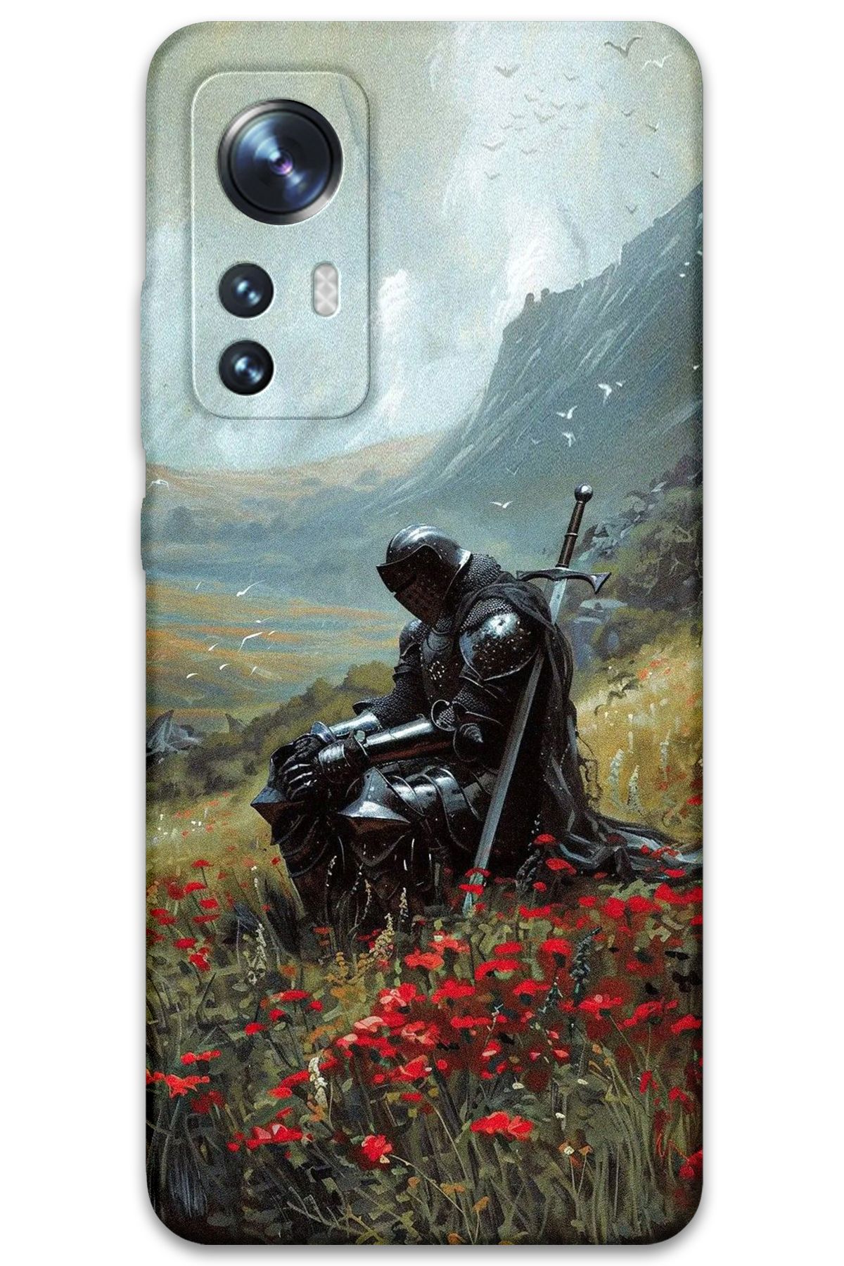 Gramaphone Xiaomi Mi 12 Pro Uyumlu Retro Desenli Telefon Kılıfı + Ekran Koruyucu - 5840