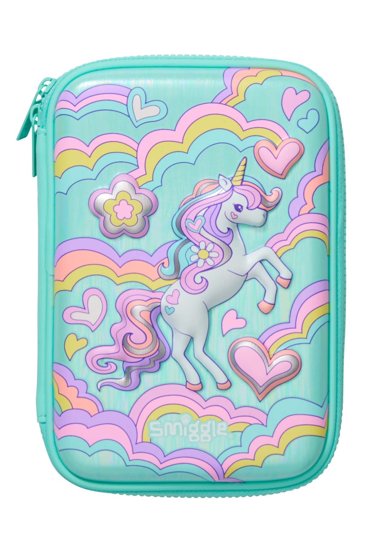 SMIGGLE 3D Kabartmalı Unicorn Hardtop Kalem Kutusu