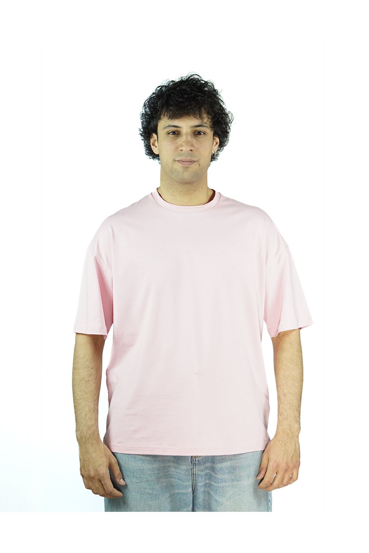duck store Basic | Premium Pembe Renk Erkek T-shirt | Oversize
