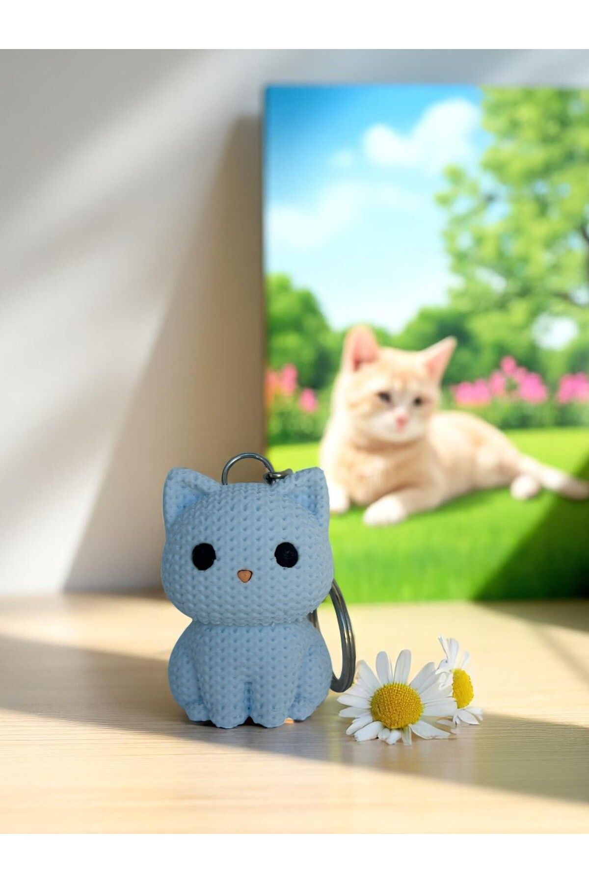 Aly Kedi Anahtarlık Figür Amigurumi Stil