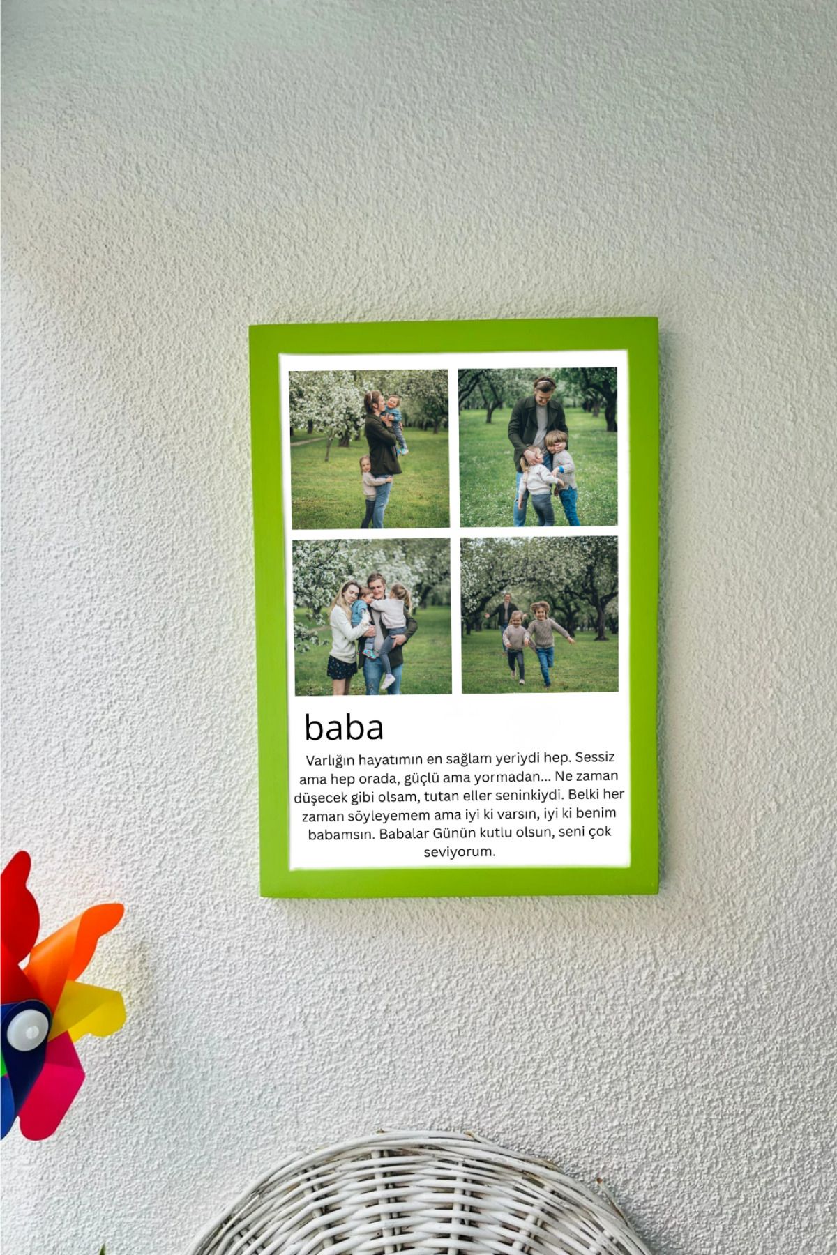 baucollection Kişiselleştirilmiş Babalar Günü Özel El Yapımı Ahşap Tablo
