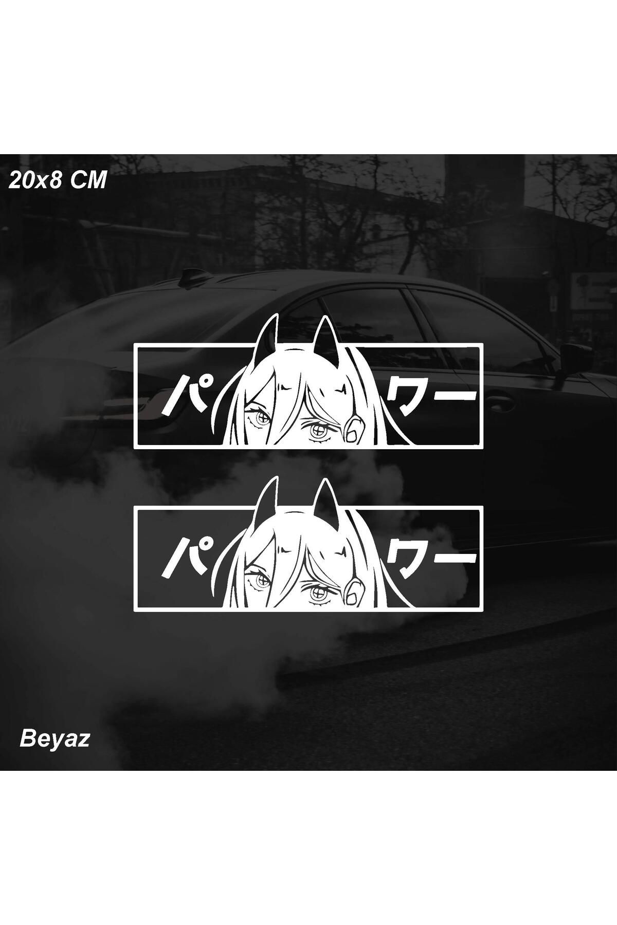 ARONA Anime Kız (Power Chainsaw Man) JDM Sticker Motosiklet Araba Laptop Sticker Yapışkanlı Folyo