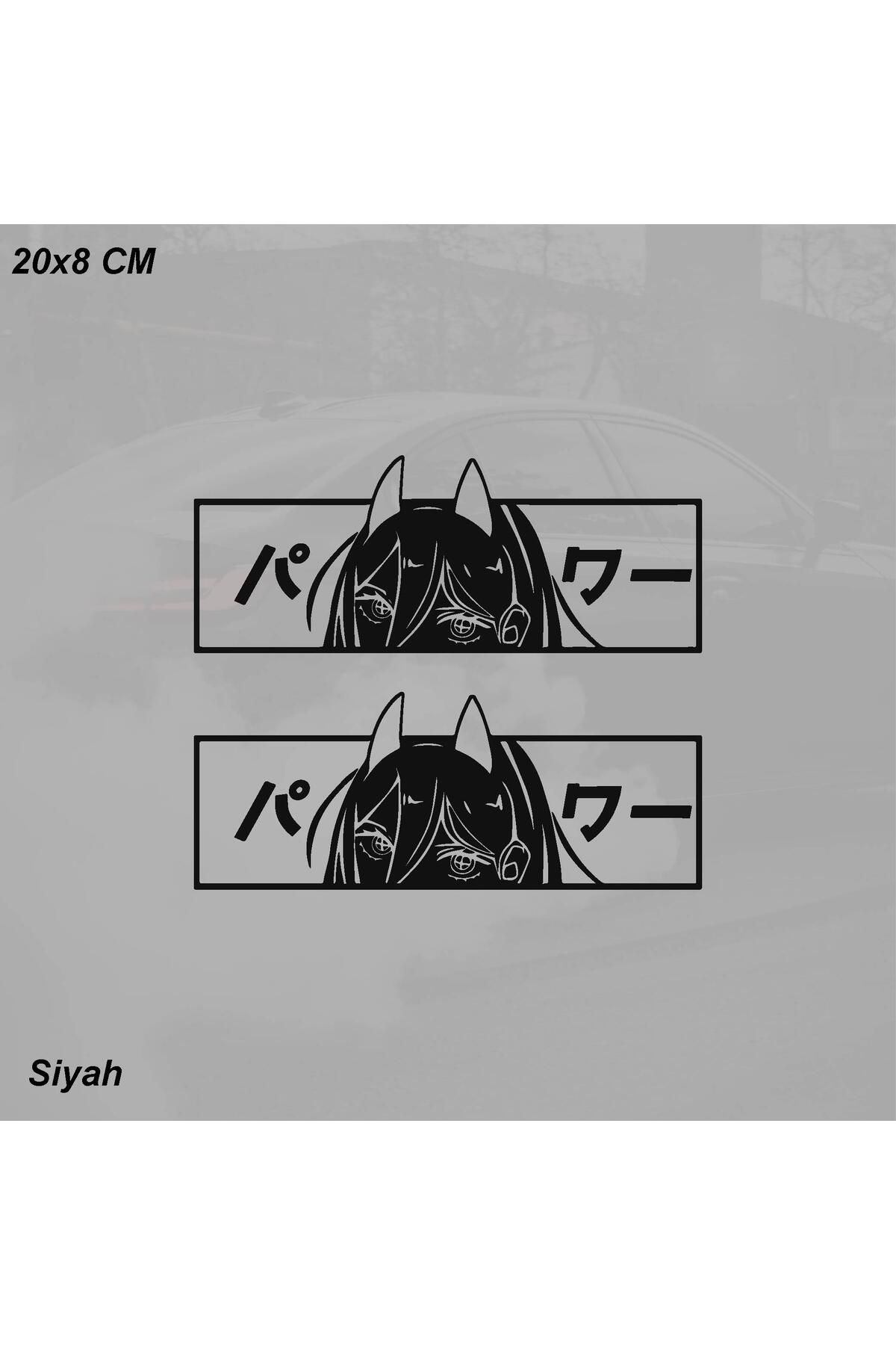 ARONA Anime Kız (Power Chainsaw Man) JDM Sticker Motosiklet Araba Laptop Sticker Yapışkanlı Folyo