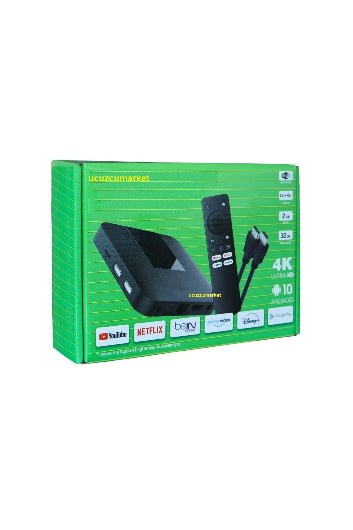 Kalite 2GB/32GB Android 10 Tv Box ( Inat Tv Yüklenerek