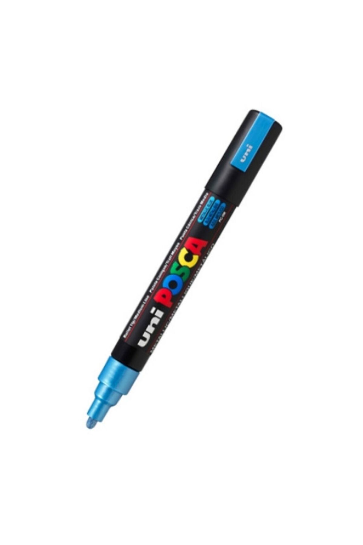 Uni Posca Posca Akrilik Marker Pc-5m (1.8-2.5MM) Metalik Mavi