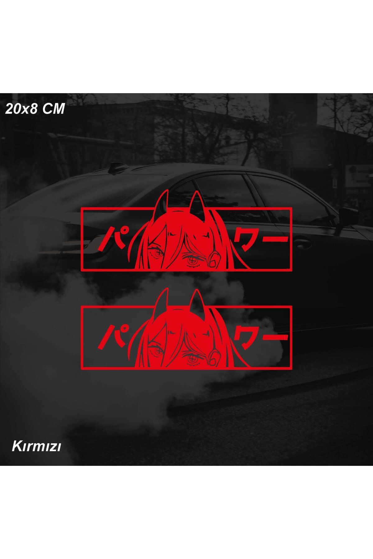 ARONA Anime Kız (Power Chainsaw Man) JDM Sticker Motosiklet Araba Laptop Sticker Yapışkanlı Folyo