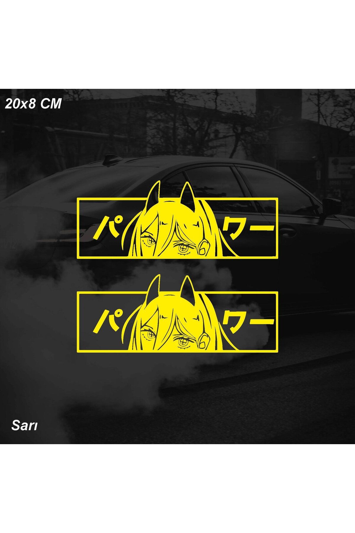 ARONA Anime Kız (Power Chainsaw Man) JDM Sticker Motosiklet Araba Laptop Sticker Yapışkanlı Folyo