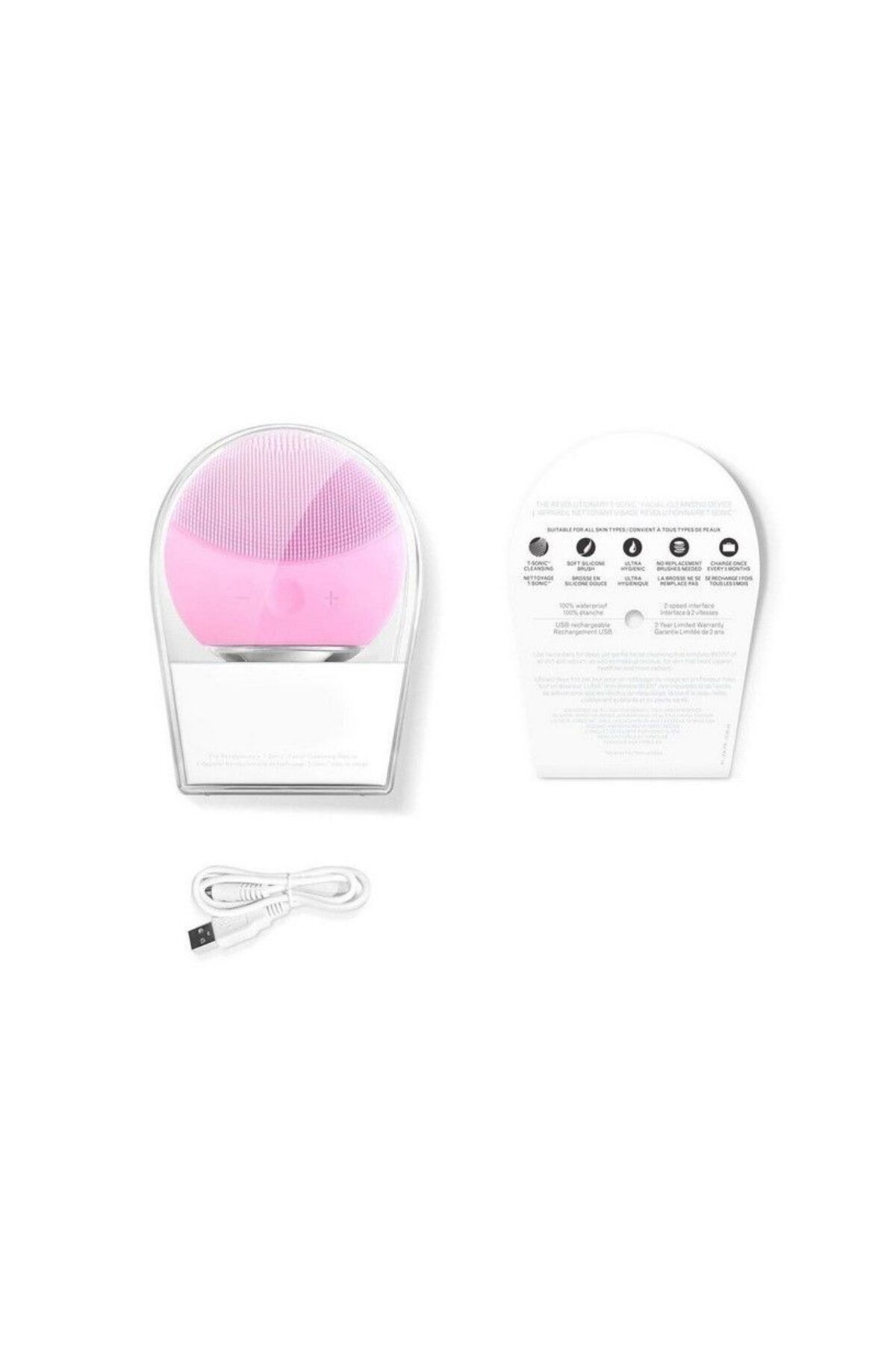 Forever-Facial cleansing device, 5 speeds, Battery, hypoallergenic MAN + Jewelry box Gift 4