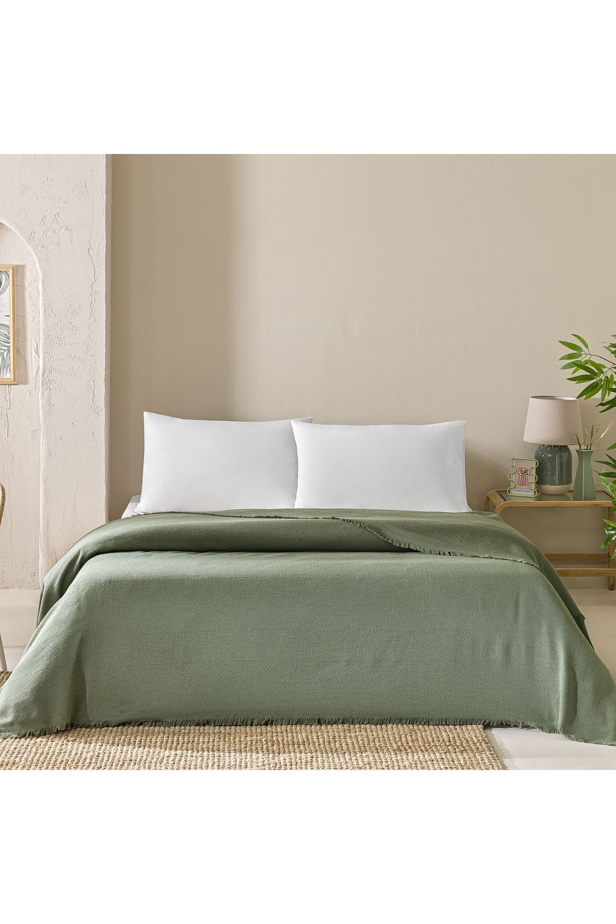 Linens Comet Pike Çift Kişilik Yeşil