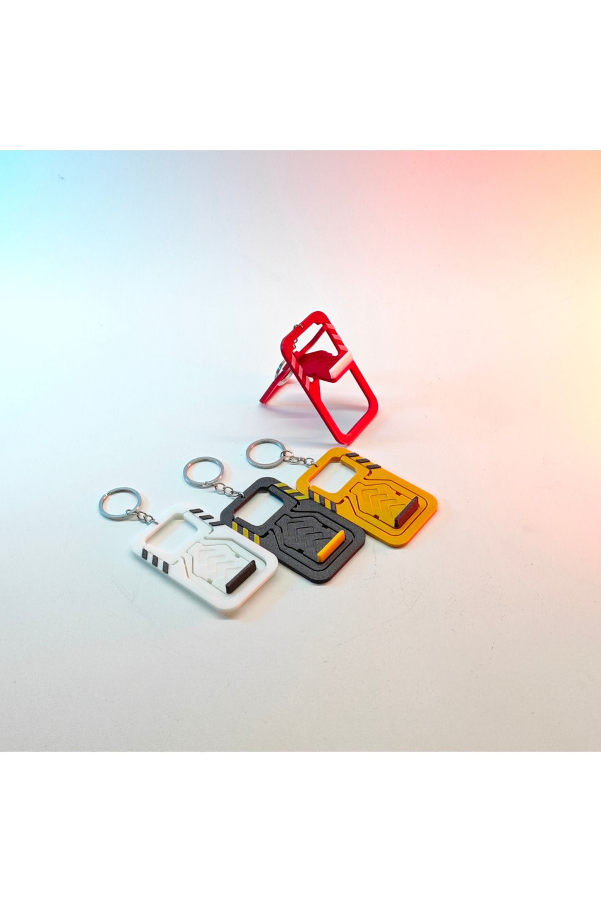 Chamelon Studio 2’li Telefon Standlı Anahtarlık Seti | Renkli Taşınabilir Telefon Tutucu | Minimal Tasarım