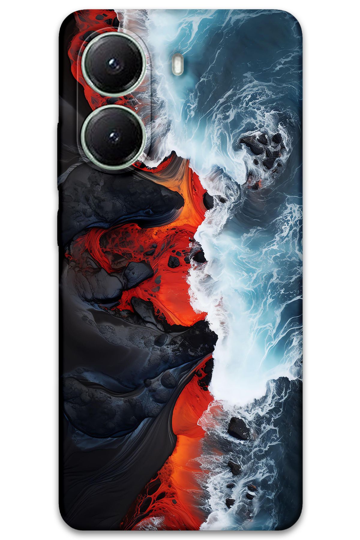 Gramaphone Poco x7 Pro Uyumlu Mermer Desenli Telefon Kılıfı + Ekran Koruyucu - 5811