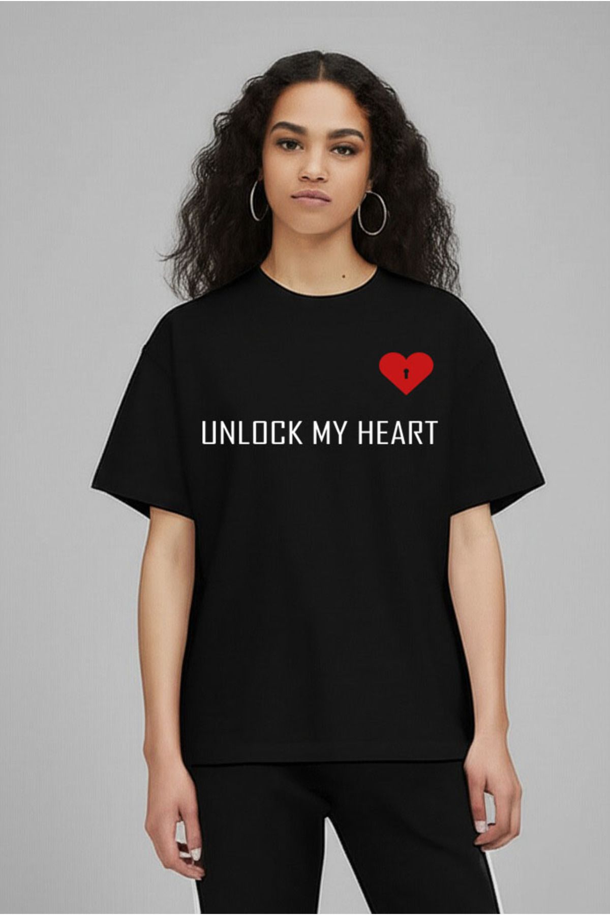 NEVERMIND Unisex Kadın Erkek The Key To Çift Sevgili T-shirt 2'li Set Takım
