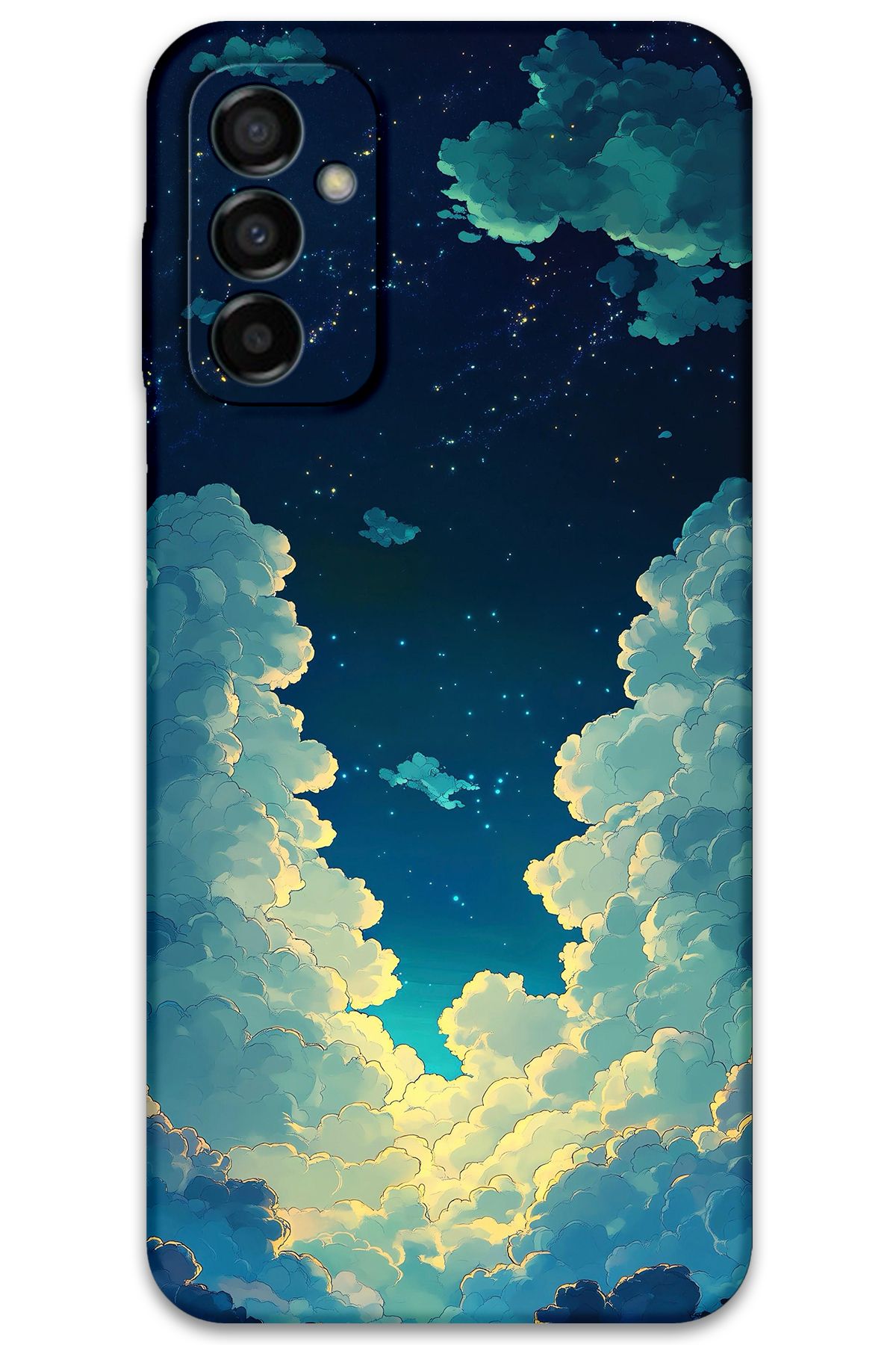 Gramaphone Galaxy M23 Uyumlu Uzay Desenli Telefon Kılıfı + Ekran Koruyucu - 5868