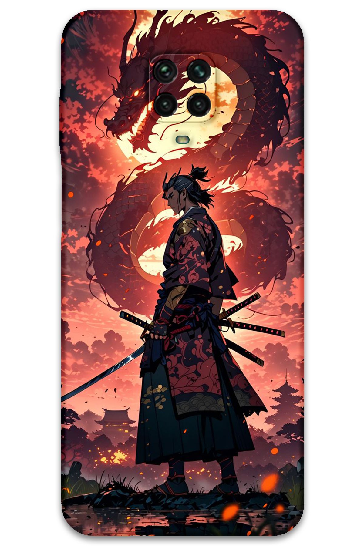Gramaphone Xiaomi Redmi Note 9s Uyumlu Anime Desenli Telefon Kılıfı + Ekran Koruyucu - 5751
