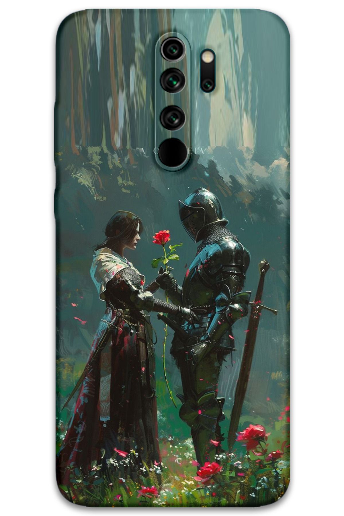 Gramaphone Xiaomi Redmi Note 8 Pro Uyumlu Retro Desenli Telefon Kılıfı + Ekran Koruyucu - 5839