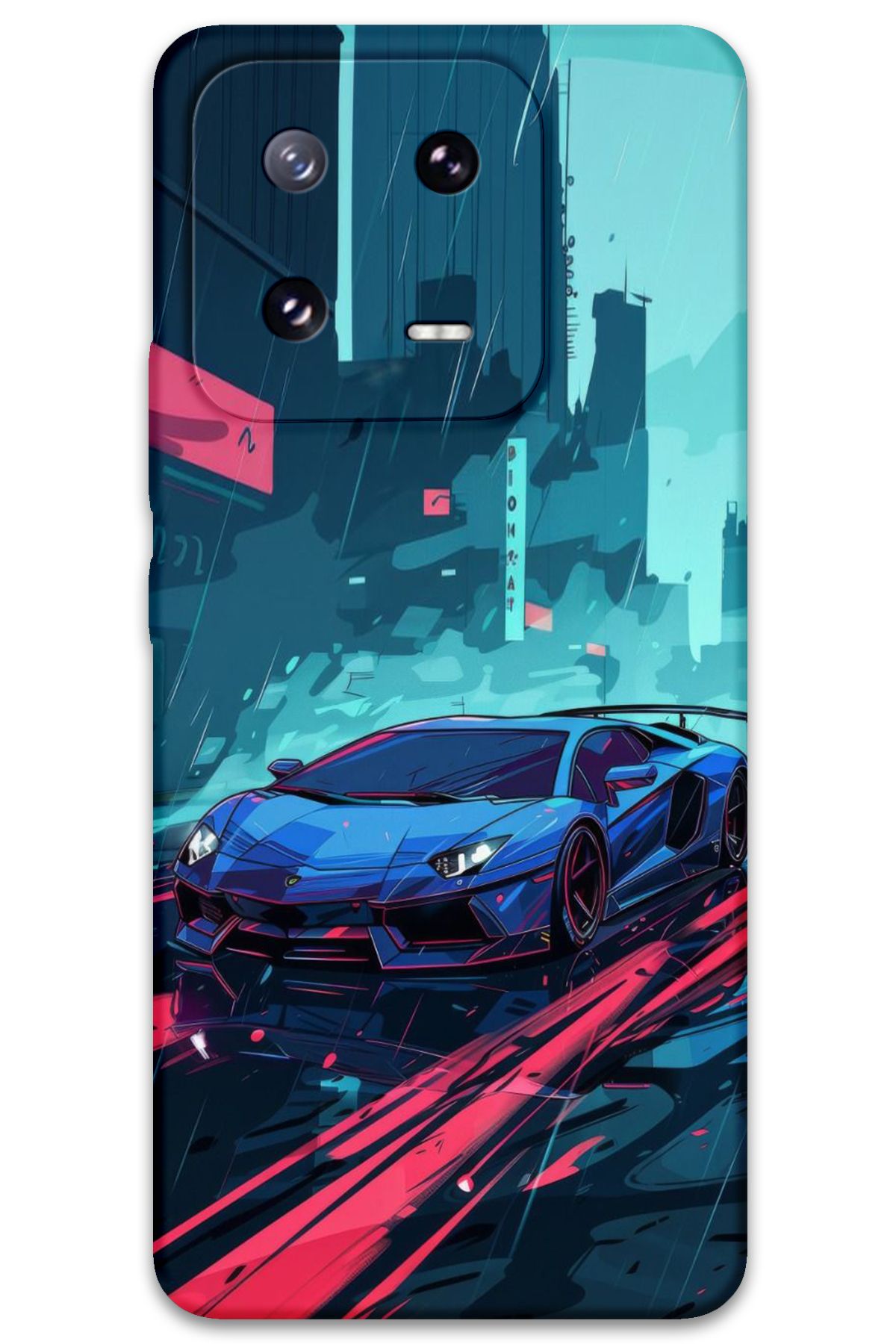 Gramaphone Xiaomi Mi 13 Pro Uyumlu Araba Desenli Telefon Kılıfı + Ekran Koruyucu - 5763