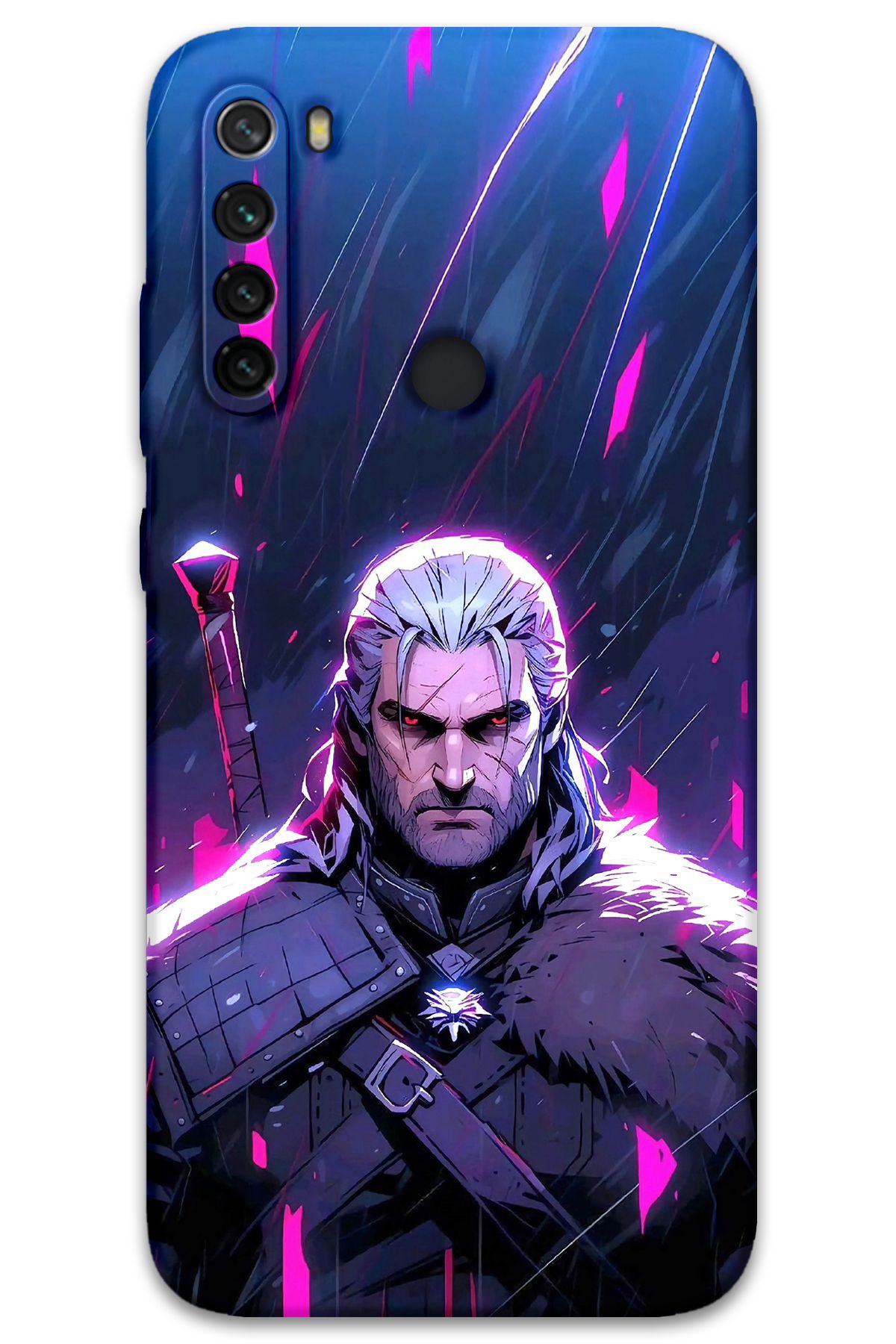 Gramaphone Xiaomi Redmi Note 8 Uyumlu Geralt Desenli Telefon Kılıfı + Ekran Koruyucu - 5826