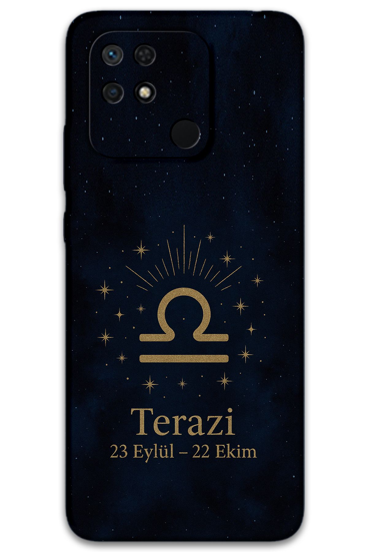 Gramaphone Poco C40 Uyumlu Terazi Burcu Desenli Telefon Kılıfı + Ekran Koruyucu - 5774